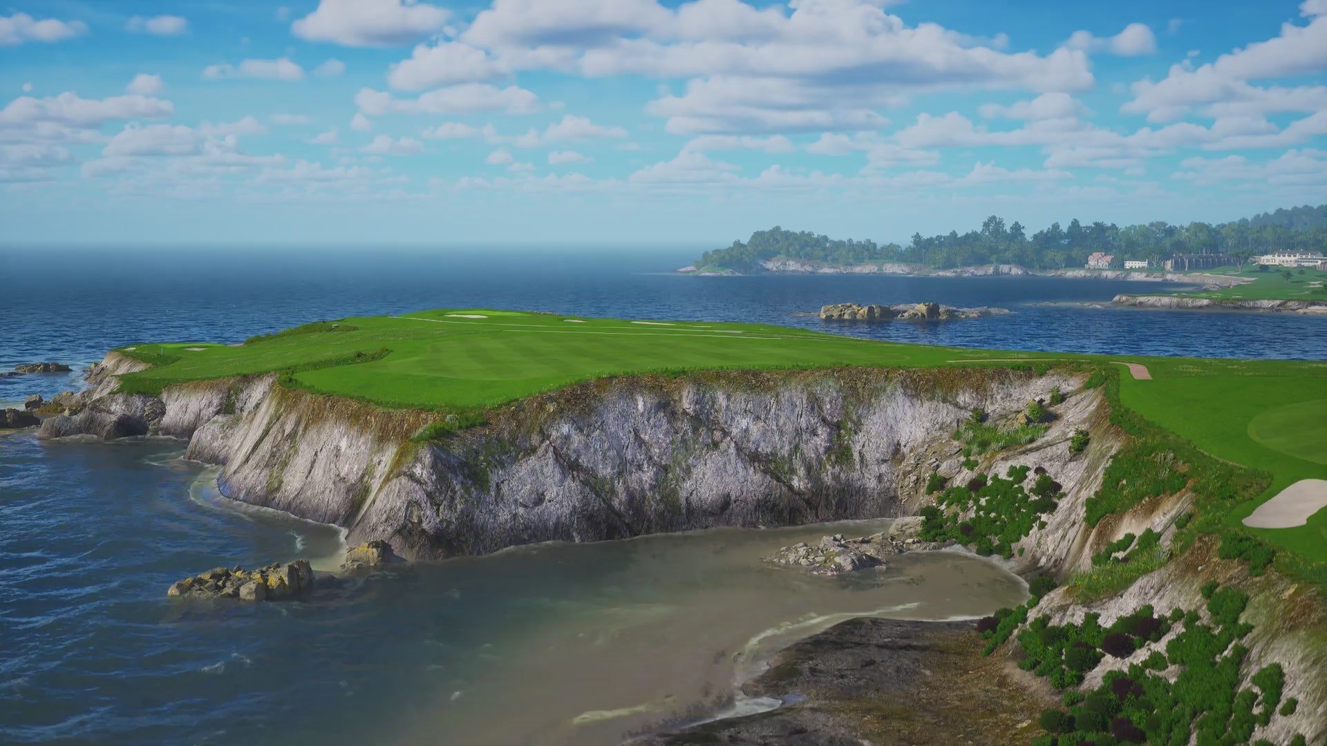 Charger la vidéo: Experience Pebble Beach Golf Links at home with GOLFJOY simulation software - play the legendary course anytime.